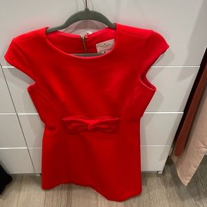 COPY - COPY - Kate Spade Red Dress with front waist bow